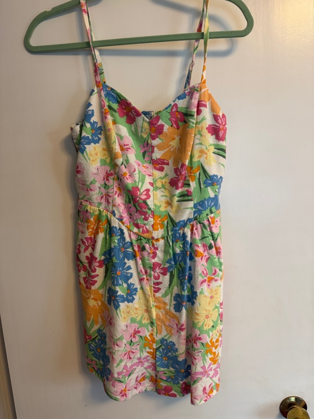 Tropical Floral Spaghetti Strap Romper - Multicolor